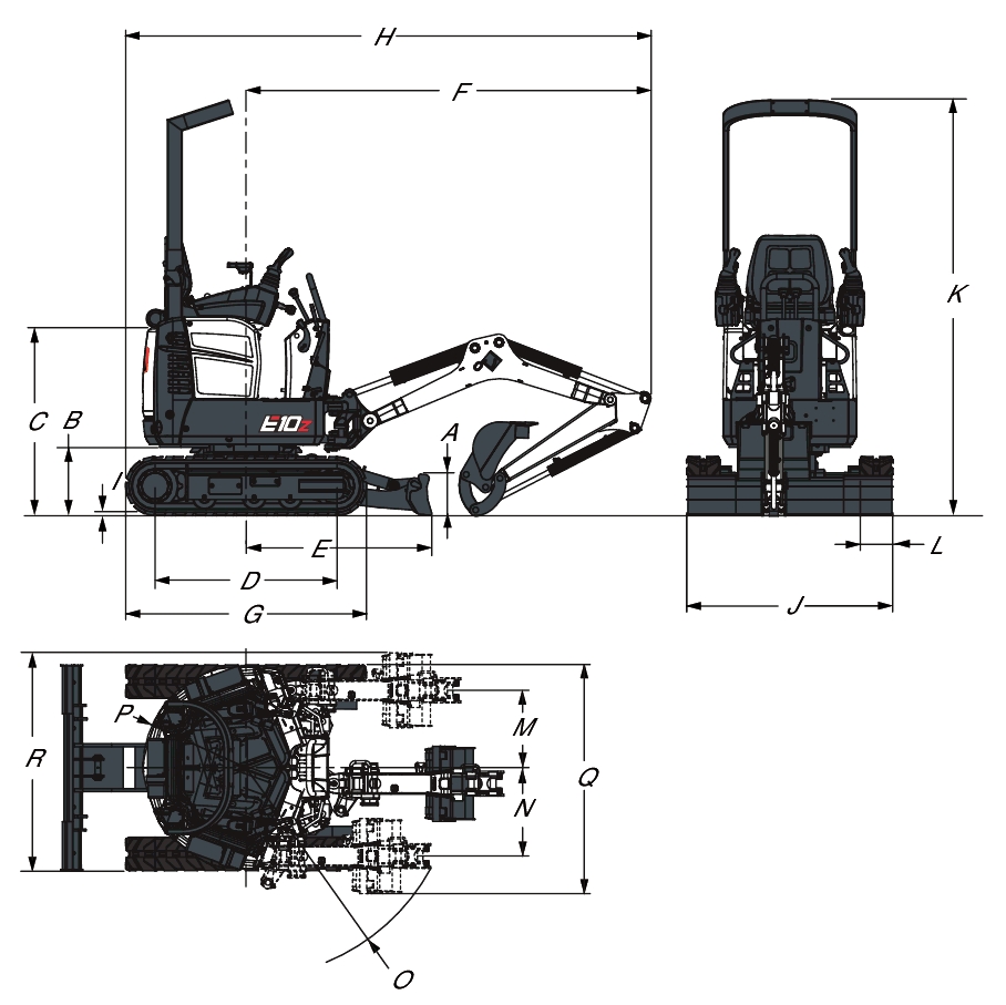 Minibagr Bobcat E10